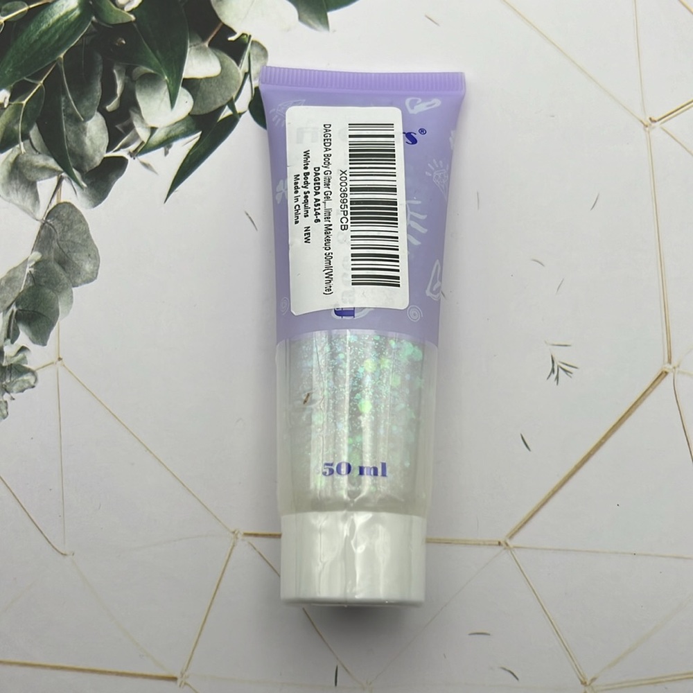 NWT Body/Face/Hair Cosmetic Festival Sequins Glitter Gell Makeup 50ml (White) - Picture 8 of 11